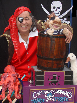 captain crossbones magic pirate puppet show schools libraries birthday nj ny pa